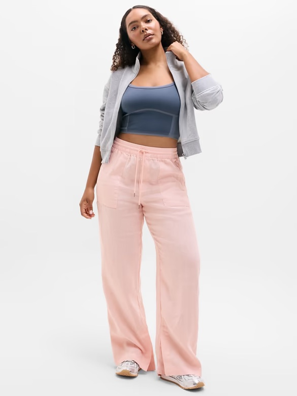 Athleta Retreat Linen High Rise Wide Leg Pant - Picture 4 of 6